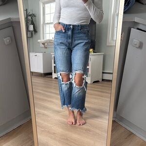 KanCan Ripped Ankle Jeans